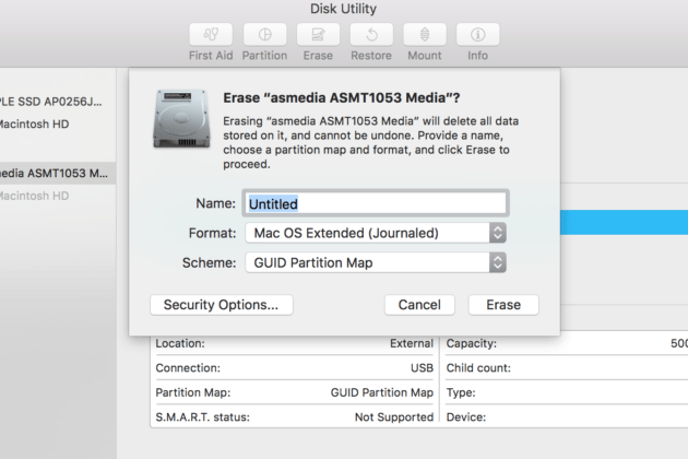 format an ssd for mac